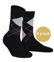 Mens organic cotton sock Gold Scotish Argyle 2-pack