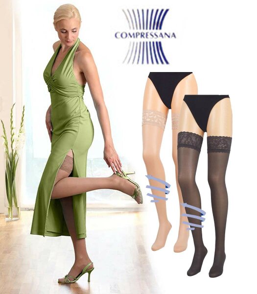 Hold-up support stockings CALYPSO 140 DEN