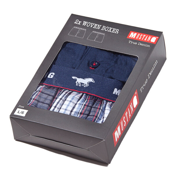 Mustang Herren Boxershorts WOVEN 2er Pack