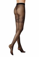 Tights with floral pattern and hold-up look SECRET 30DEN