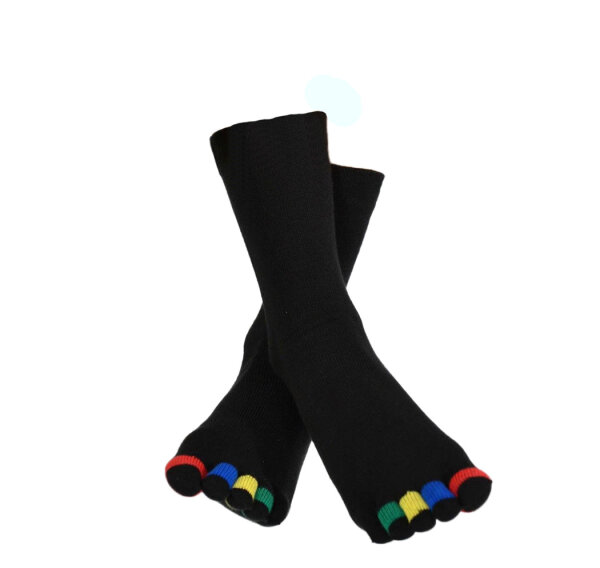 Unisex Zehensocken aus Baumwolle mit bunten Zehen