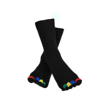 Unisex cotton toe socks with colourful toes
