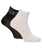 Socks with shiny stripes 2-pack