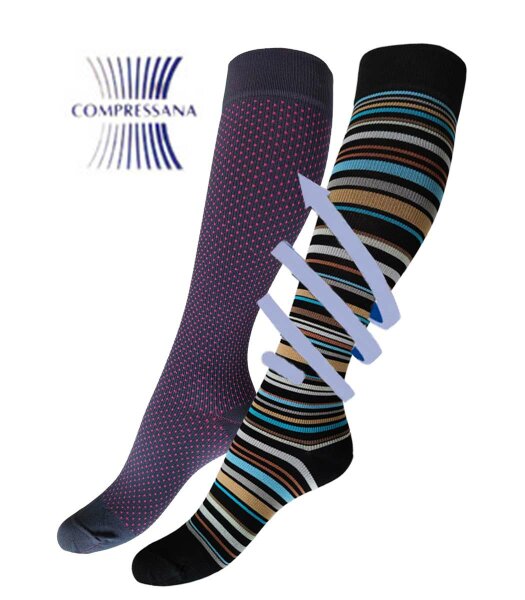 COMPRESSANA support knee-highs in fashionable LIFESTYLE VIBE design