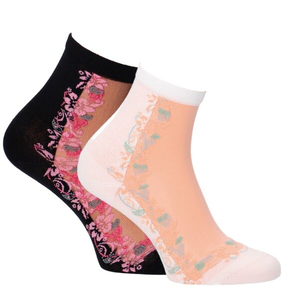 Tamaris Damen Söckchen mit Blumendesign