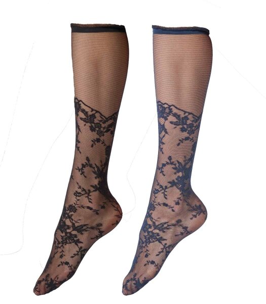 Knee socks with delicate flowers SEDUCTIVE LACE 20DEN
