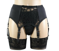 Strumpfhalter mit schwarzer Spitze