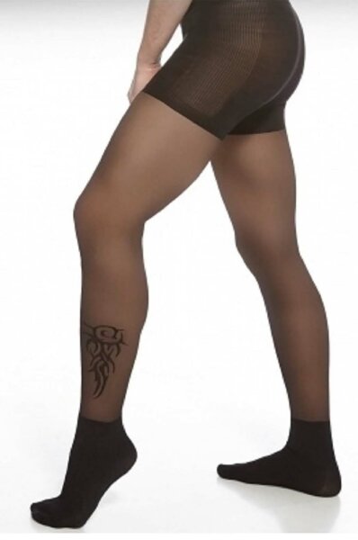 Mens tights with tattoo Roger 20DEN