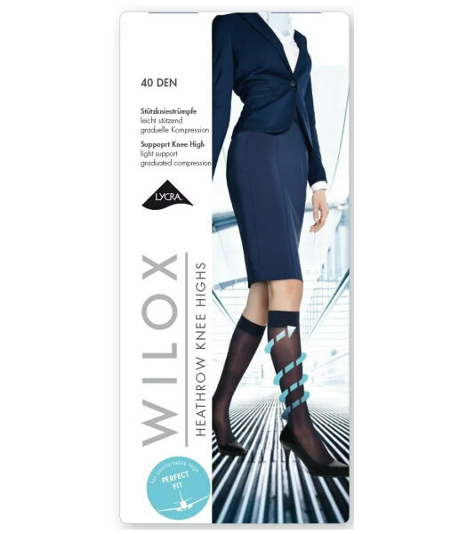 Supportive knee-high sock with horse chestnut HEATHROW 40