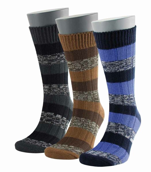 Mens cotton sock FASHION TWO TONE with block curl design