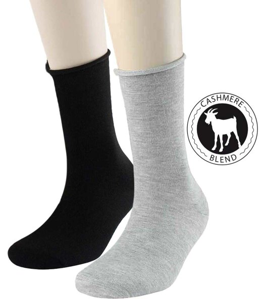 Damen Socken URBAN CASHMERE mit Rollrand