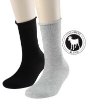 Womens URBAN CASHMERE socks with rolled edge