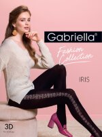 Gemusterte IRIS Strumpfhose mit Blumenstreifen