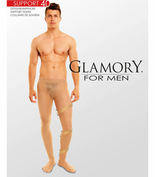 Glänzende Herren-Stützstrumpfhose Support 40 DEN