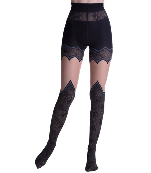 Overknee-Strumpfhose mit Spitzenmuster SATISFACTION 20/60DEN