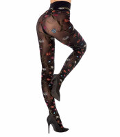 Tights with floral pattern PLATINO 80 DEN