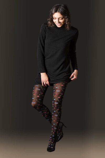 Strumpfhose mit Floralem Muster FLEURS 80DEN