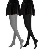 Knitted tights with ribbed pattern