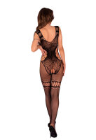 Zarte Bodystocking mit offenen Schritt MANIKANA von LIVCO