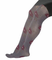 Semi-blickdichte Strumpfhose mit Blumenmuster 40 DEN von...