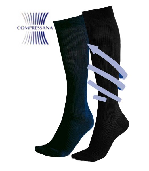 Stütz-Kniestrümpfe aus feiner Baumwolle TWIST