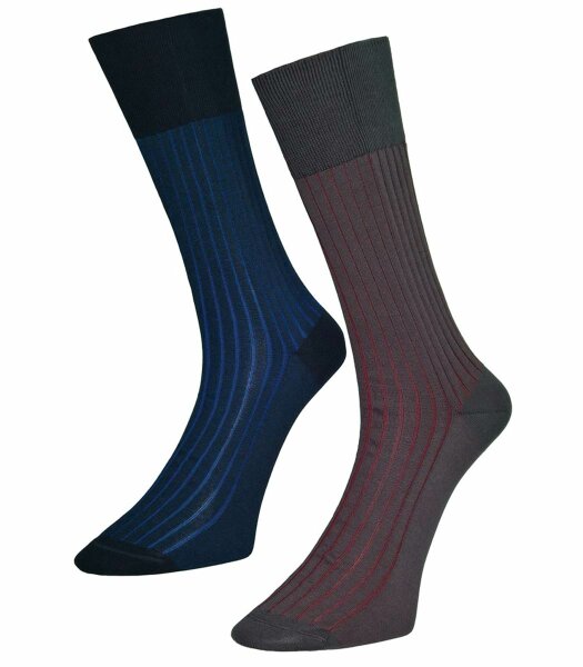 Cotton mens socks with ribbed structure